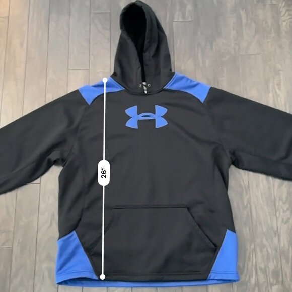Under Armour Men's Large Black & Blue Hoodie - Picture 13 of 13